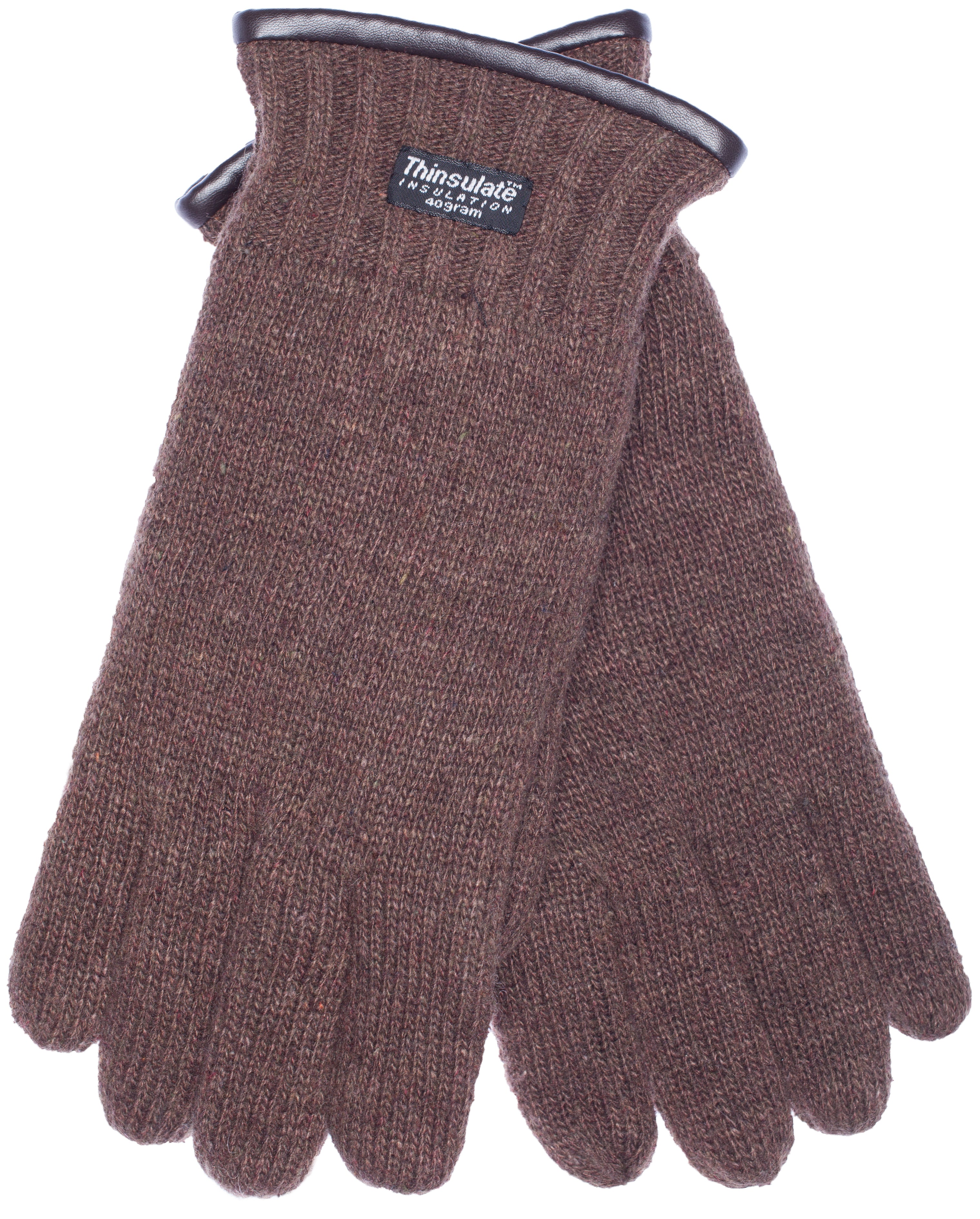 EEM Herren Strickhandschuhe, weiche Wolle oder Baumwolle je nach Farbe, Thinsulate Thermofutter, Saum mit Paspelierung