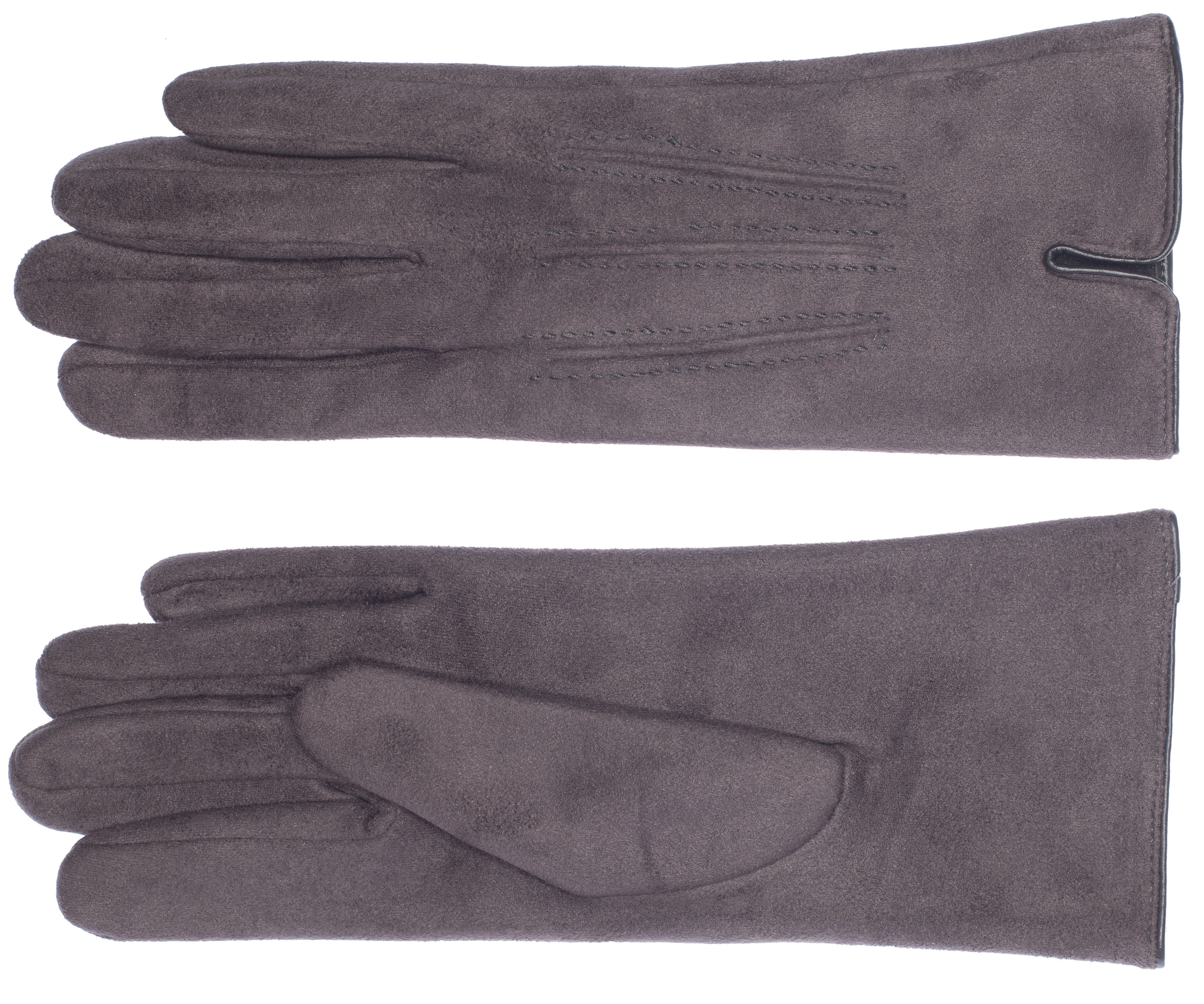 EEM Damen Handschuhe 100% vegan, Velours Optik, weiches elastisches Material, kuscheliges Teddyfleece